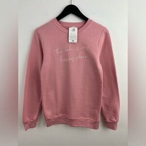 * NEW * BLONDE AMBITION  “The Lake is my Happy Place” sweatshirt * Size XS *